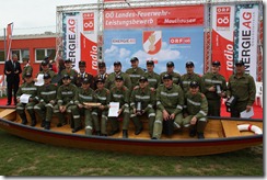 Die Sieger der Mannschaftswertung FF Au/Donau mit OBR Josef Lindner und BR August Haderer