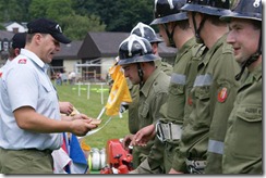 Die Feuerwehr Obernstraß wurde in Bronze und Silber zweiter. Am Bild werden gerade die Positionen für Silber ausgelost.